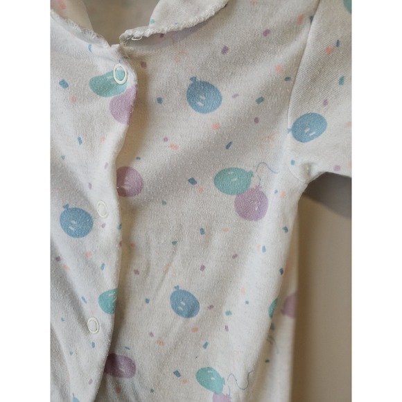 Vtg Carter's Baby Sleeper Small 11 lbs White Pastel Balloon (0-3 M) - Picture 4 of 8